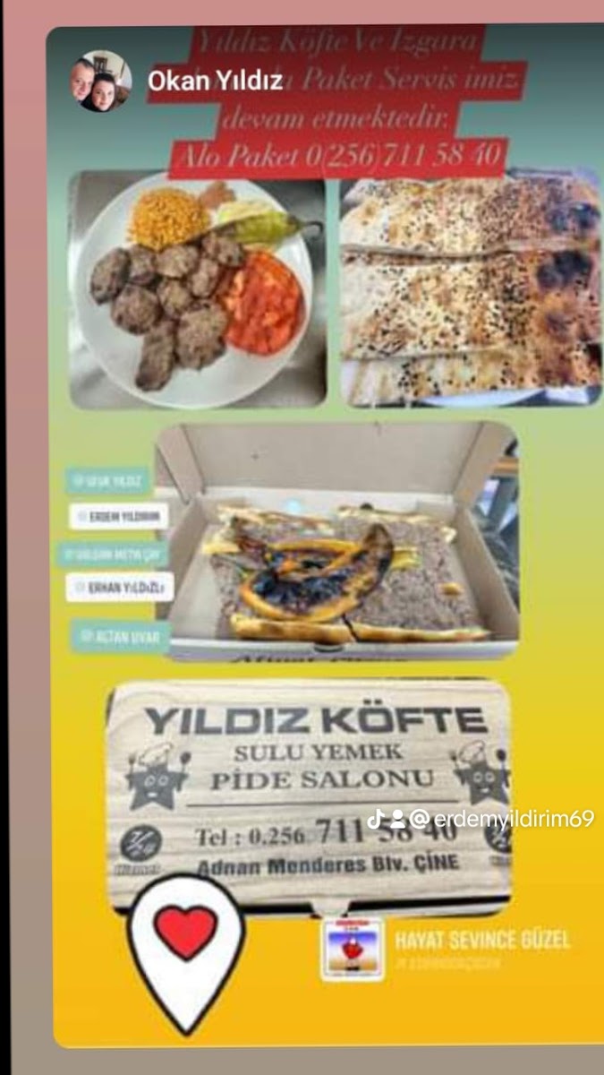 Menu Yıldız Köfte Ve Izgara Salonu - Ünlü Çine Köftesi-4